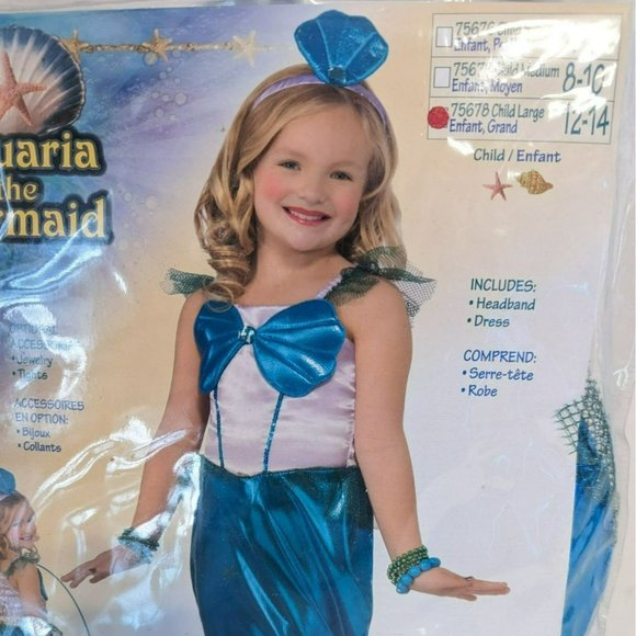 Forum Novelties Kids Size Large (12/14) Aquaria The Mermaid Halloween Costume - Picture 9 of 10